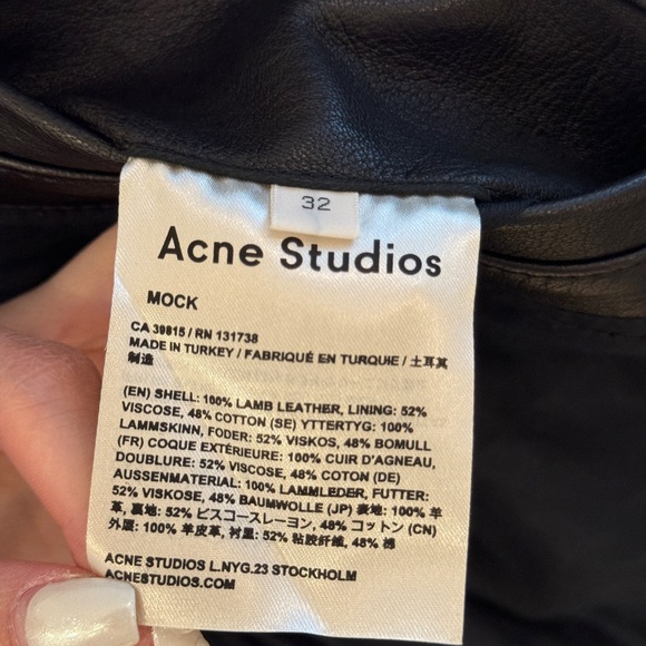 Acne Studios Leather Biker Jacket - Picture 5 of 5
